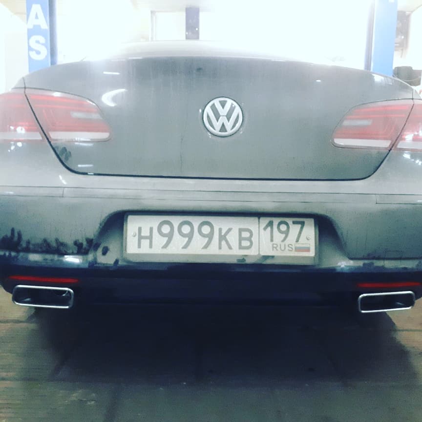 Установка глушителя на Volkswagen Passat CC